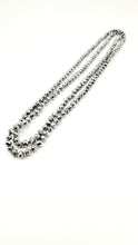 Load image into Gallery viewer, 60&quot; Beaded Necklace 8MM Beads Silver