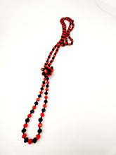 Load image into Gallery viewer, 60&quot; Beaded Necklace 8MM Beads Black/Red