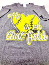 Load image into Gallery viewer, My Heart Is On  That Field Softball T-Shirt