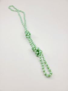 60" 8MM Light Green Beaded Necklace