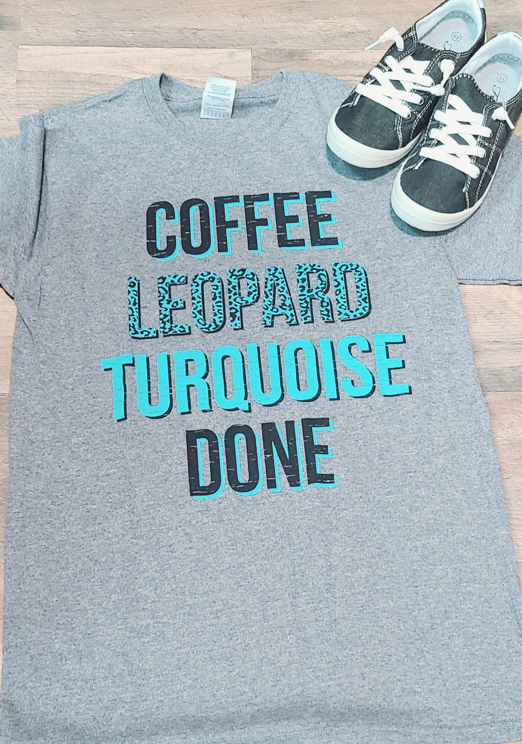 Coffee Leopard Tourq. Done T-Shirt